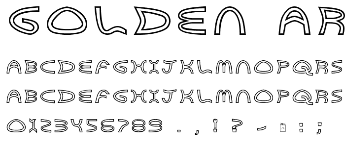 Golden Arches Outline font
